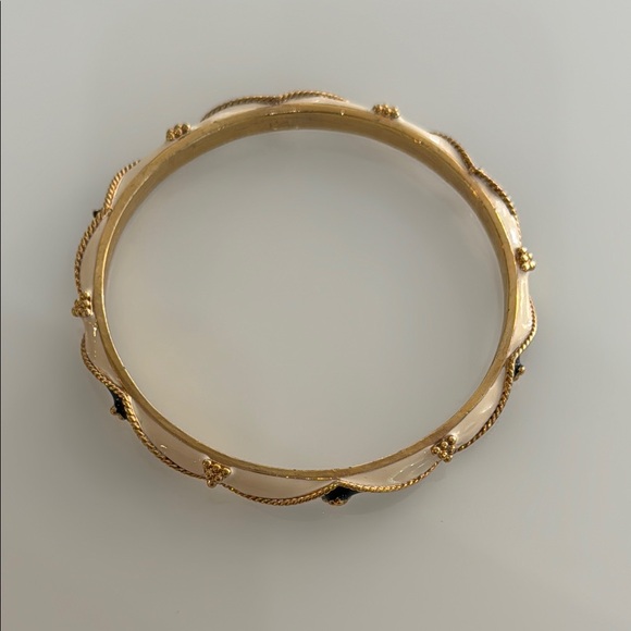 Joan Rivers Black & White Gold Tone Bangle Bracelet - Picture 2 of 5